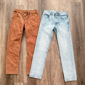Brandy Melville Brown and Light Blue Women Jeans